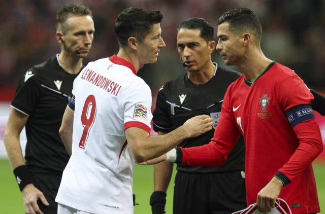 国家队再交锋 C罗进球 莱万白卷 葡萄牙3比1波兰